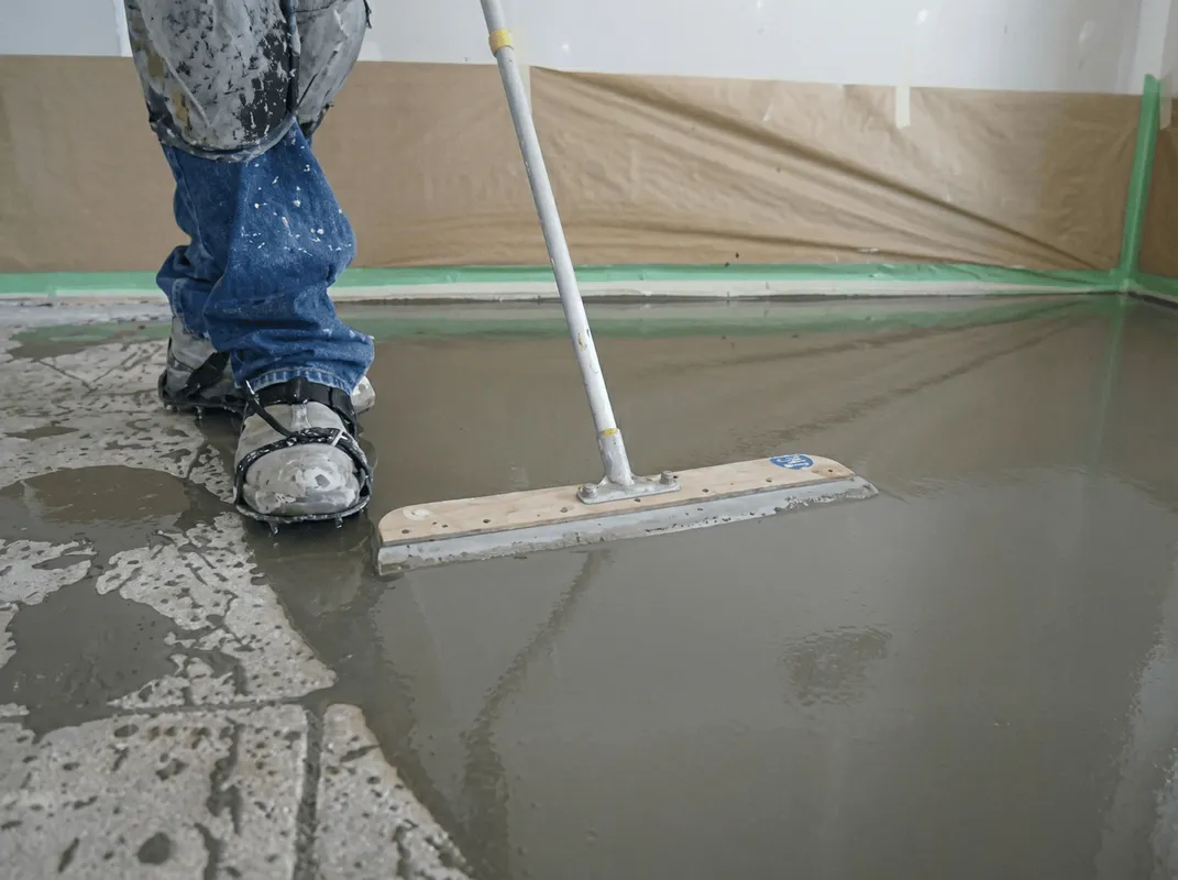 Uneven floor being professionally repaired in Fresno, CA